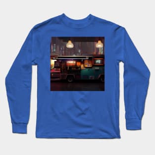 Cyberpunk Tokyo Ramen Food Truck Long Sleeve T-Shirt